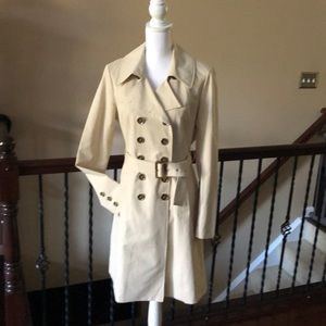 Lined Double-breasted Trench Coat